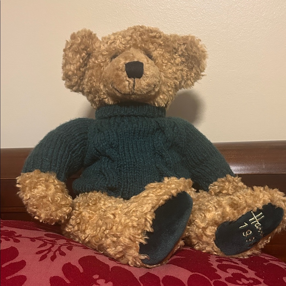 Harrods Plush Bear with Green and Gold Details